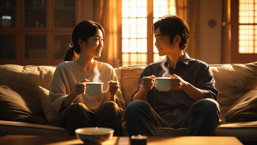 喧嘩を乗り越え、絆が深まったカップル