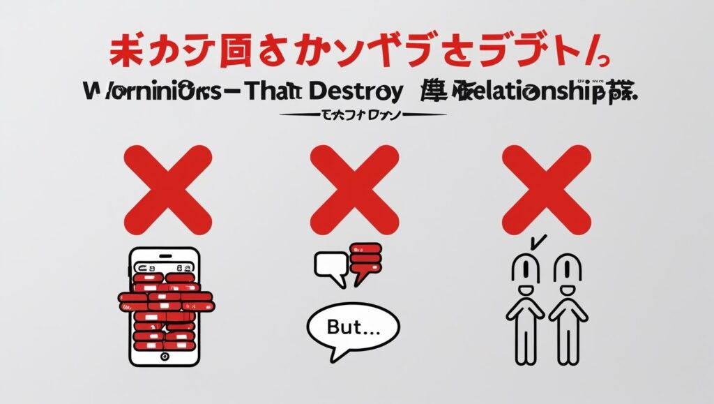 カップル喧嘩で絶対にやってはいけないNG行動3選
