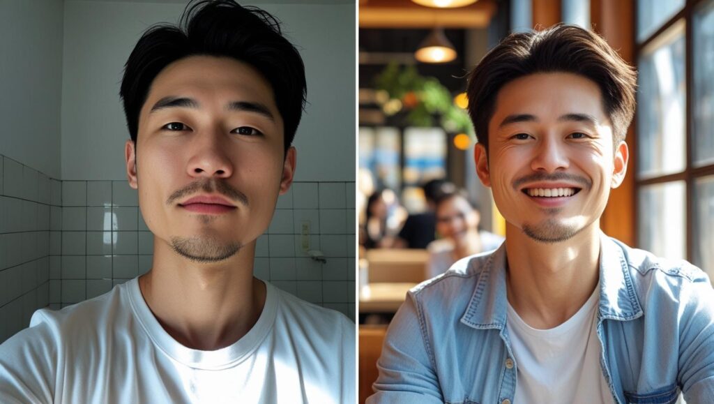 マッチングアプリのプロフィール写真の良い例と悪い例