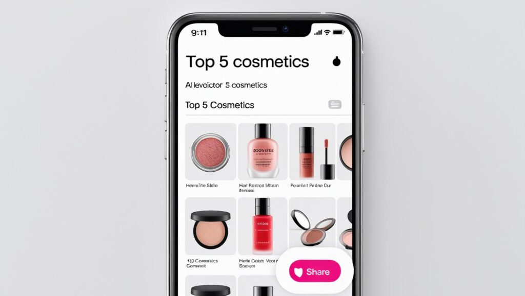 スマホに保存された、買うべき最強コスメ5選のリスト画像