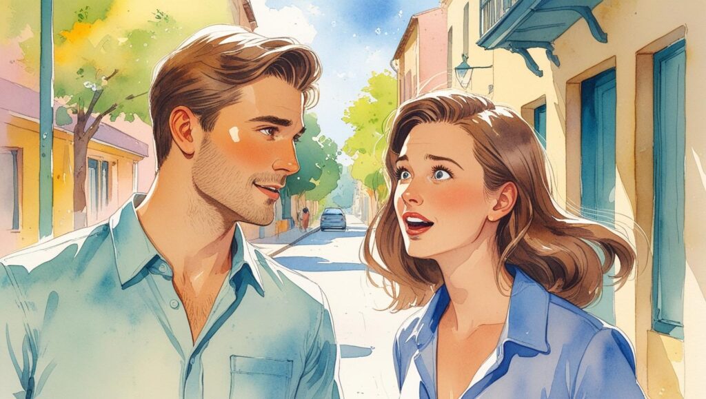 清潔感のあるほのかな香りで、女性をドキッとさせる男性のイラスト